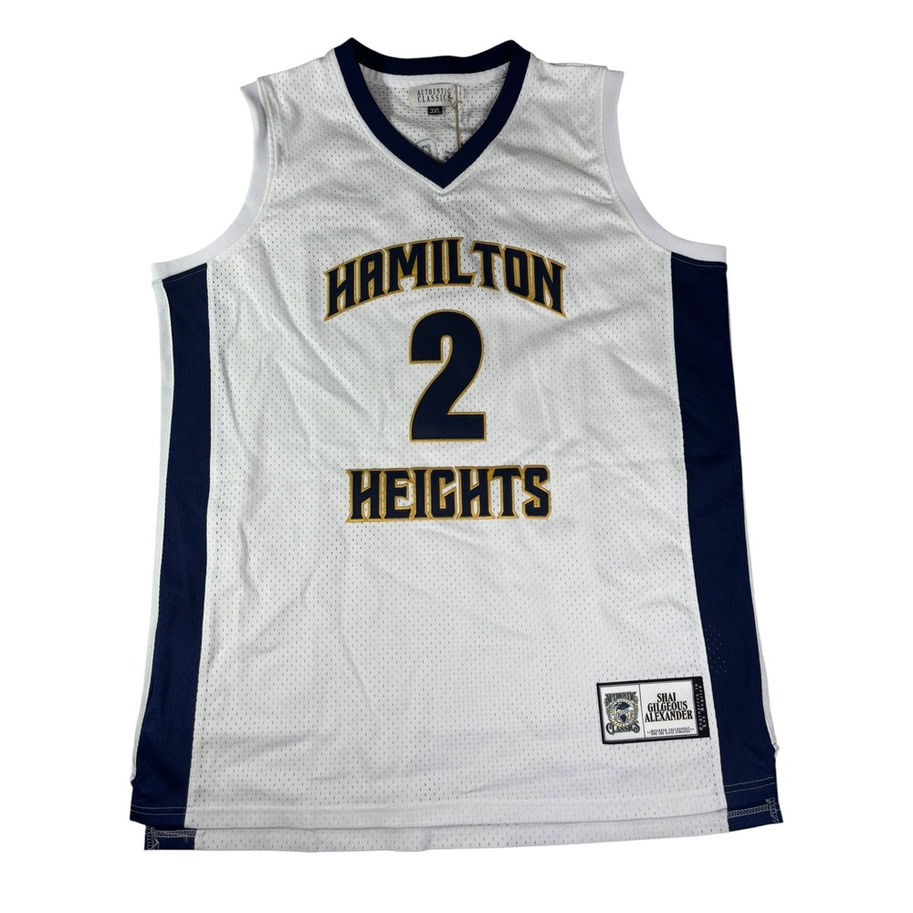 Shai Gilgeous-Alexander Hamilton Heights Jersey Authentic Classics White 3XL NEW